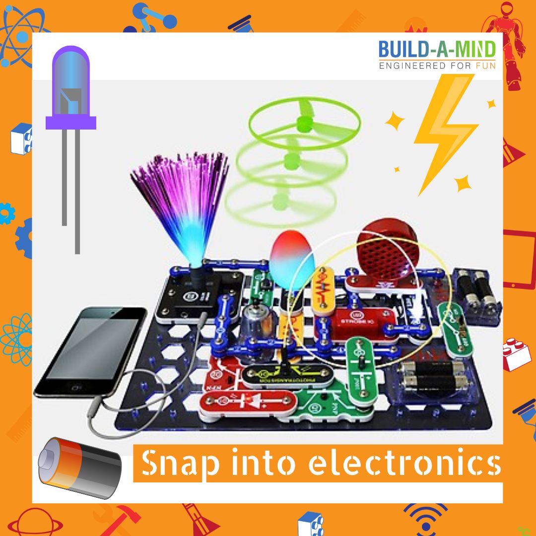 Are you ready to unleash your child's inner engineer? In this exciting workshop, kids will dive into the world of electronics and learn how resistors, motors, LEDs, ICs, and switches work together to create amazing projects like light shows, sound jams and even flying saucers!
